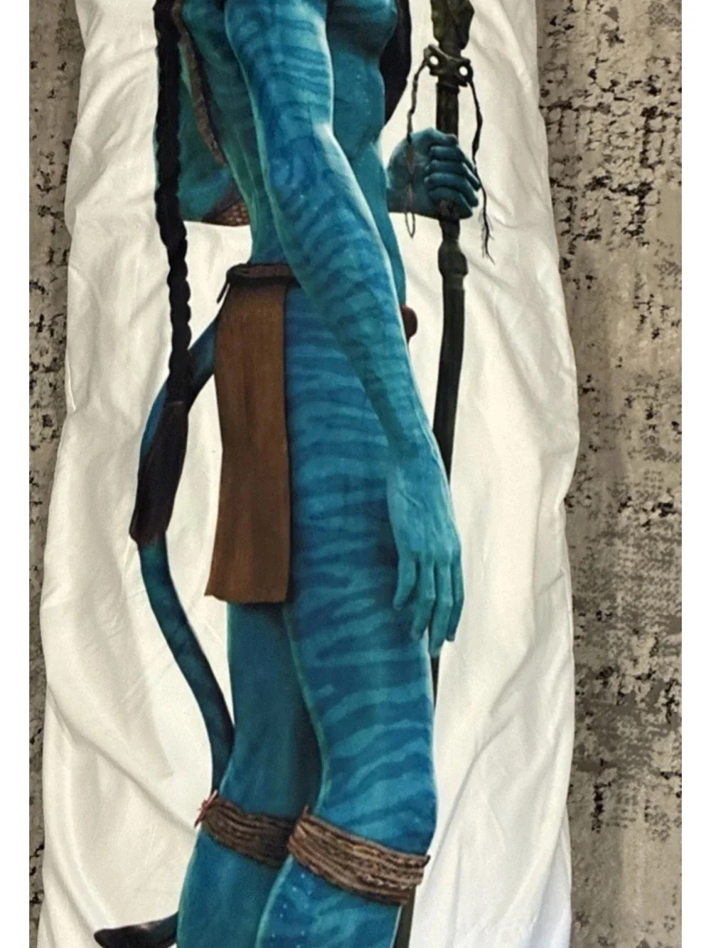 Blue Avatar Character Body Pillow Cover